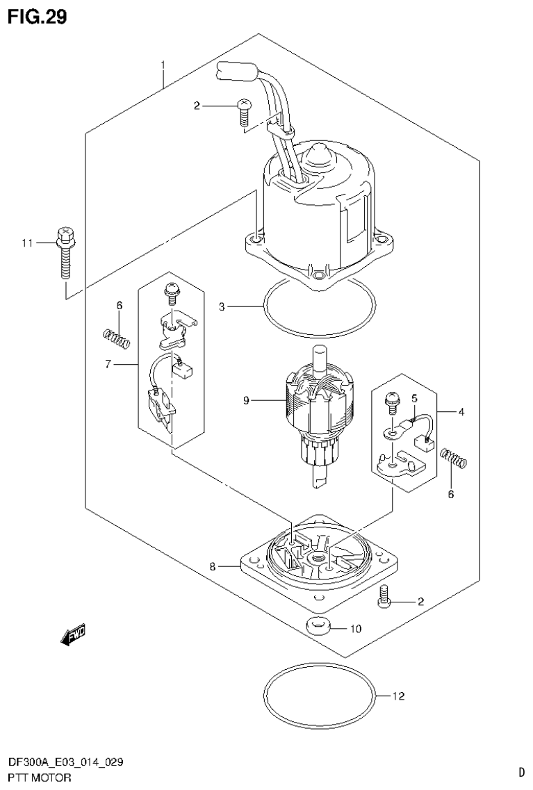 Suzuki DF250AP PTT MOTOR parts diagram